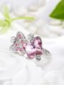 thumb Fashion austrian Crystals Butterfly Copper Ring 2