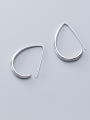 thumb 925 Sterling Silver With Glossy Simplistic Hook Hook Earrings 1