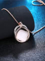 thumb Double Color Design Round Shaped Opal Necklace 2