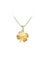 thumb All-match Gold Plated leaf Shaped Necklace 0