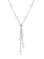 thumb Fashion Imitation Pearls-accented Alloy Necklace 4