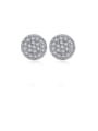 thumb Copper With Cubic Zirconia Delicate Round Stud Earrings 0