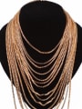 thumb Exaggerated Personalized Multi-layers Box Chains Necklace 0