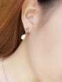 thumb 2017 New Korean Titanium Steel Pearl stud Earring 1