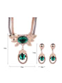 thumb Alloy Imitation-gold Plated Fashion Artificial Stones Oval-shaped Two Pieces Jewelry Set 3