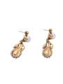 thumb Retro Noble Artificial Pearls Drop Chandelier earring 1