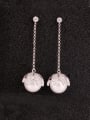 thumb S925 Silver Zircon Pearl Temperament and Simple Anti allergy threader earring, 0