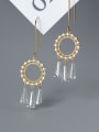 thumb 925 Sterling Silver With Gold Plated Bohemia Round Hook Earrings 3