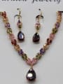 thumb Noble Colorful ZirconTwo Pieces Jewelry Set 1