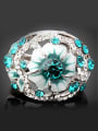 thumb Fashion Cubic Rhinestones Flowery Alloy Ring 0