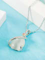 thumb Women Elegant Water Drop Shaped Opal Necklace 1