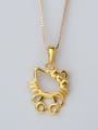 thumb Gold Plated Cat Pendant 3