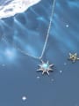 thumb 925 Sterling Silver With Cubic Zirconia Simplistic Star Necklaces 4