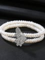 thumb Exquisite jewelry new elegant double-layer natural pearl bracelet 2