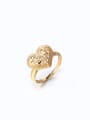 thumb Copper Alloy 18K Gold Plated Heart-shaped Stamp Ring 0