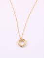 thumb Titanium With Gold Plated Simplistic Hollow Geometric Necklaces 2
