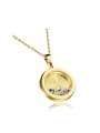 thumb Fashion Colorful Rhinestones Round Titanium Necklace 0