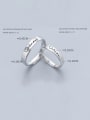 thumb 925 Sterling Silver With Platinum Plated Simplistic Heart Engagement Free Size  Rings 2