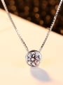 thumb Sterling Silver classic AAA zircon Mini Necklace 0