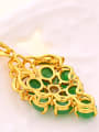 thumb Copper Alloy 24K Gold Plated Classical Artificial Gemstone Necklace 2