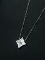 thumb Diamond Shaped Shell Pearl Pendant Women Necklace 2