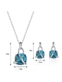thumb Alloy White Gold Plated Fashion Artificial Stones Two Pieces Jewelry Set 2