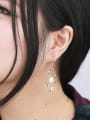 thumb Women Elegant Pearl Drop Earrings 1