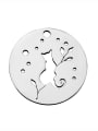 thumb Stainless Steel With Silver Plated Cute Round With Cat Charms 0