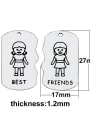 thumb Stainless Steel With Lady Irregular With best friends words Charms 1