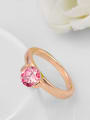 thumb Fashion Pink Swiss Zircon Rose Gold Plated Ring 2