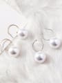 thumb Alloy With Gold Plated Trendy Round  Imitation Pearl Hoop Earrings(very big) 0