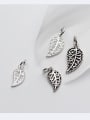 thumb 925 Sterling Silver With Silver Plated Simplistic Leaf Charms 2