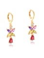 thumb Copper With 18k Gold Plated Fashion Water Drop Earrings 0