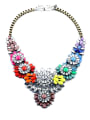 thumb Fashion Sweet Color Stones Flower Alloy Necklace 0