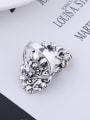 thumb Retro style Exaggerated Black Rhinestones Alloy Ring 2