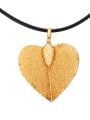 thumb Fashionable Gold Plated Heart Shaped Copper Pendant 0