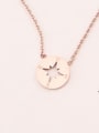 thumb Hollow Pendant Rose Gold Plated Necklace 0