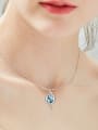 thumb Simple Blue austrian Crystal Necklace 1