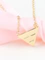 thumb Elegant 18K Gold Plated Triangle Shaped Necklace 1