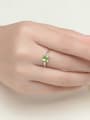 thumb Natural Square Olivine Wedding Accessories Ring 1