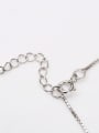 thumb Simple Hollow Bead Silver Anklet 3