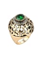 thumb Retro style Hollow Round  Resin stone Antique Gold Plated Ring 0