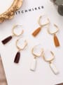 thumb Alloy With  Rose Gold Plated Simplistic Geometric Drop Earrings 2