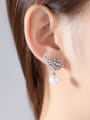thumb Fashion AAA zircon wings imitation pearl new Earrings 1