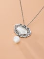 thumb 925 Sterling Silver With Antique Silver Plated Vintage Irregular Necklaces 1