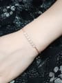 thumb Copper With  Cubic Zirconia  Simplistic Round adjustable Bracelets 3