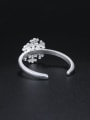 thumb 925 Sterling Silver Simple Snowflake Opening Ring 2