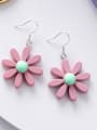 thumb Alloy With Platinum Plated Cute Flower Hook Earrings 2