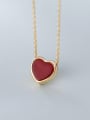 thumb 925 Sterling Silver With Gold Plated Simplistic Heart Necklaces 4
