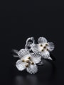 thumb Double Flower Beautiful Opening Ring 0
